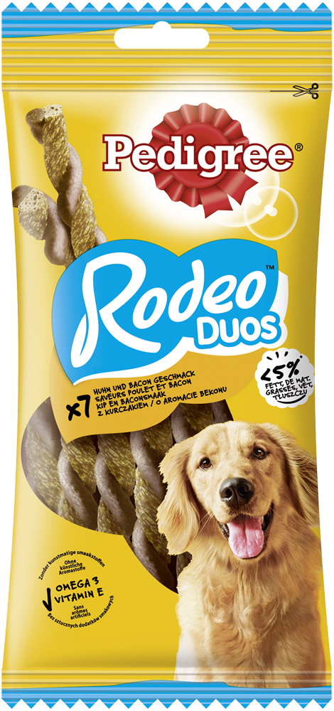 Pedigree - Rodeo Duos mit Huhn & Bacon - 1 x 7 Stück - 2