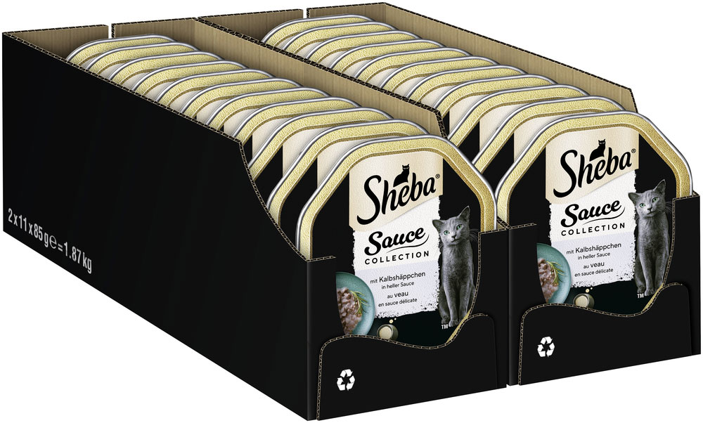 Sheba - Collection Sauce mit Kalbshäppchen in heller Sauce - 22 x 85g - 2