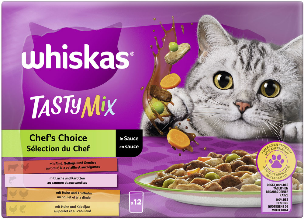 Whiskas - Whiskas Multipack Tasty Mix Chef's Choice in Sauce - 1 x 12X85g - 4