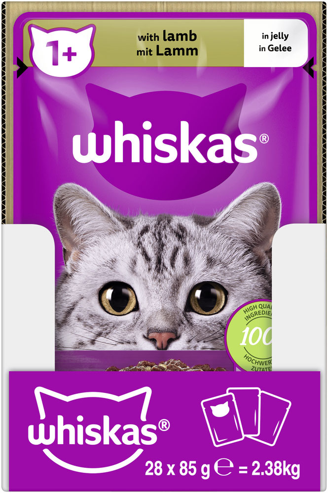 Whiskas - Whiskas 1+ mit Lamm in Gelee - 28 x 85g - 3