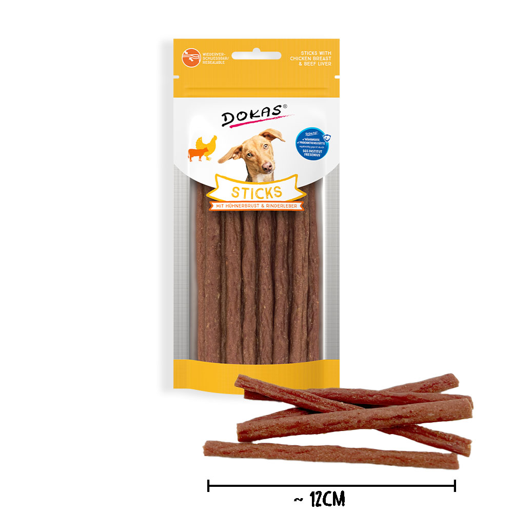 Sticks mit Hühnerbrust & Rinderleber