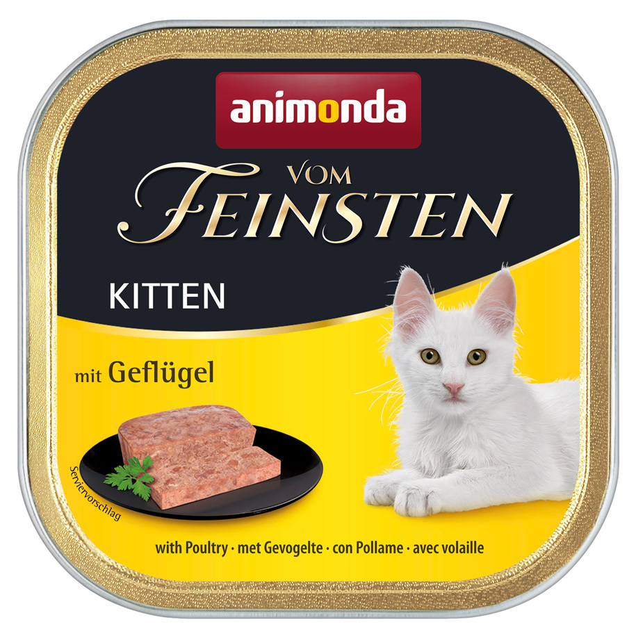 Kitten mit Geflügel