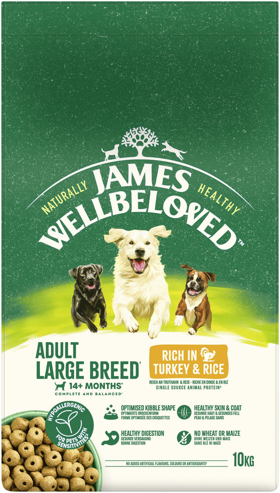 Große Hunde Reich an Truthahn & Reis