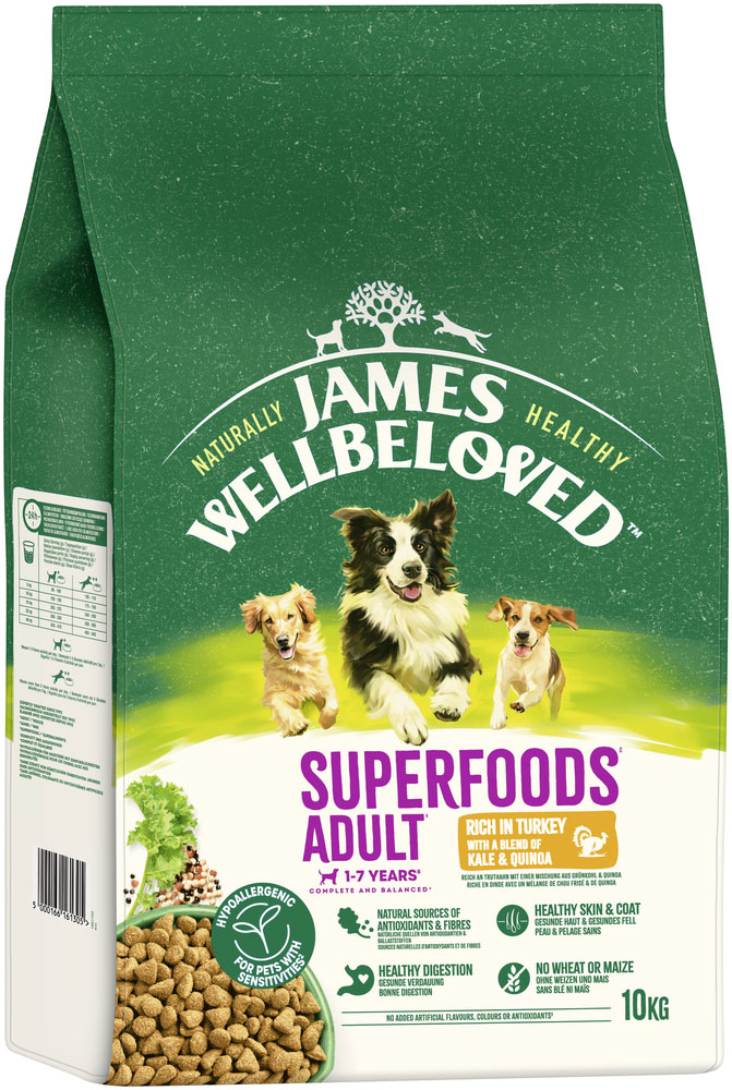 James Wellbeloved - Superfoods Truthahn mit einer Mischung aus Grünkohl & Quinoa - 1 x 10kg - 2