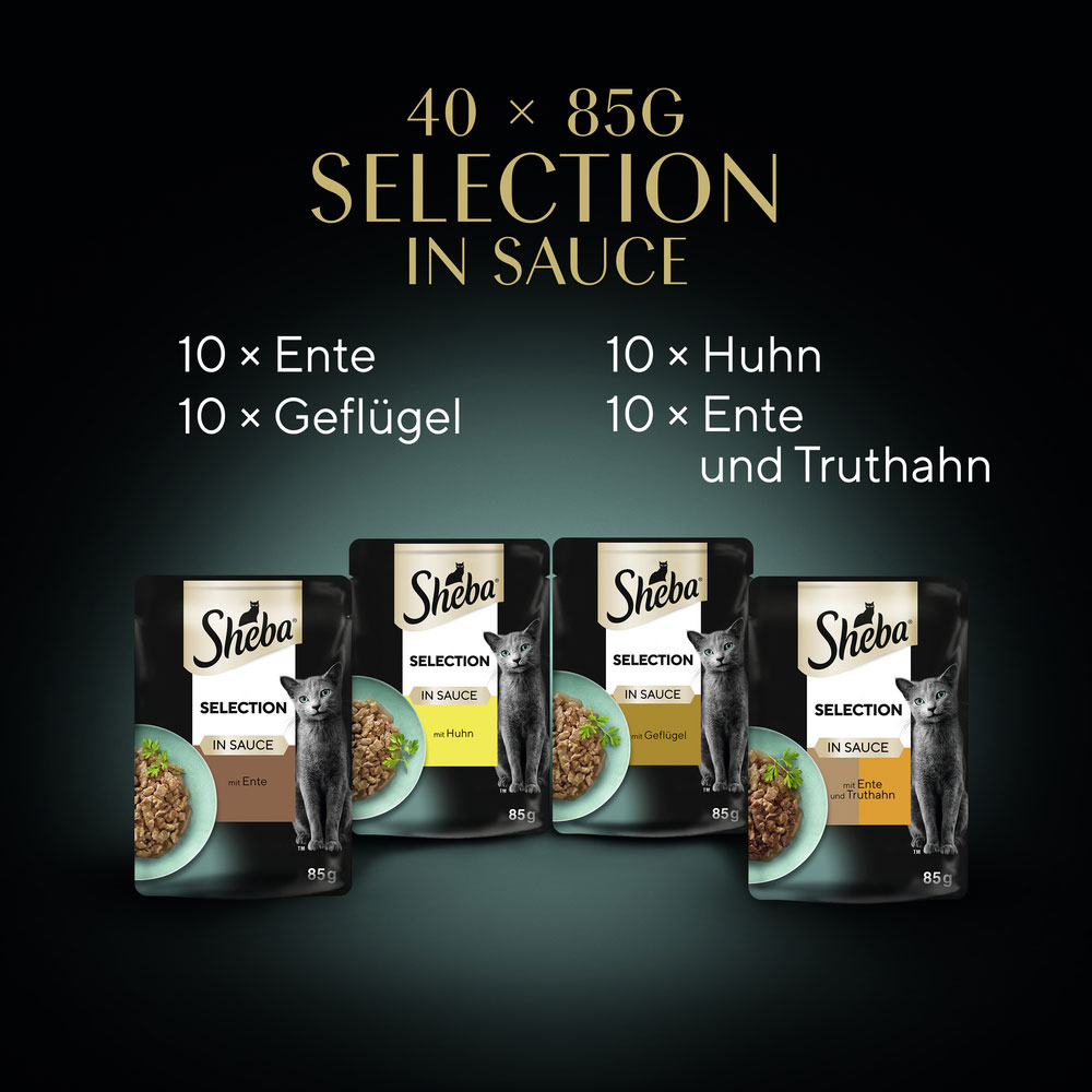 Sheba - MULTIPACK SELECTION IN SAUCE GEFLUEGEL VARIATION - 1 x 40x85g - 5