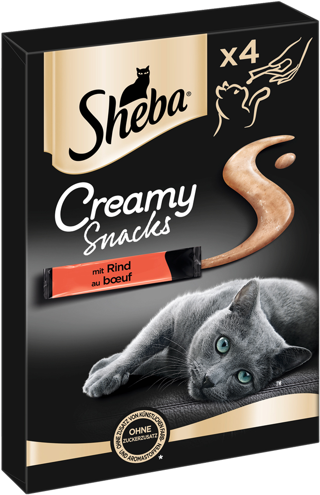 Sheba - Creamy Snack mit Rind - 1 x 4X12g - 2