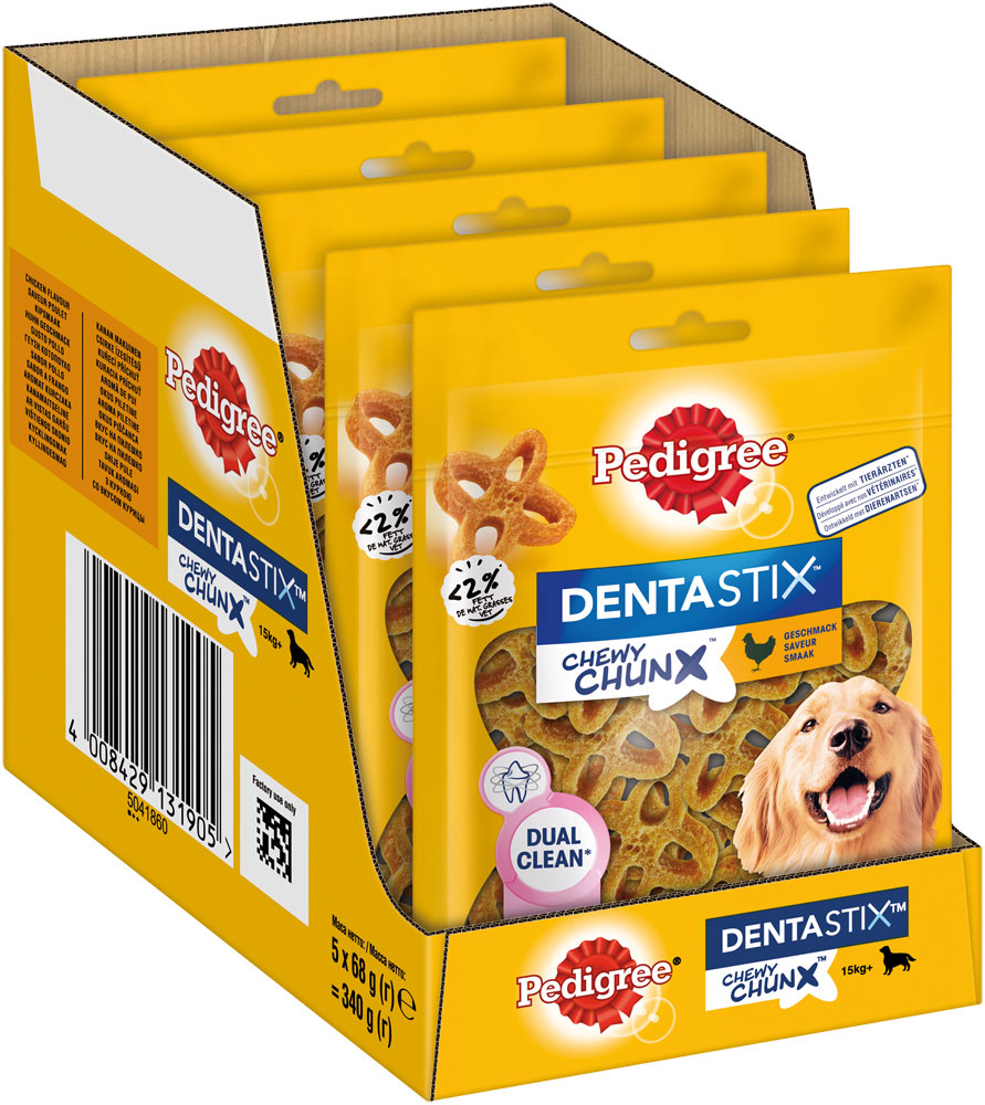 Pedigree - Dentastix Chewy Chunx mit Huhn Max - 1 x 5 Stück - 3