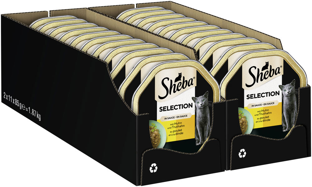 Sheba - Selection Sauce mit Huhn und Truthahn - 22 x 85g - 2