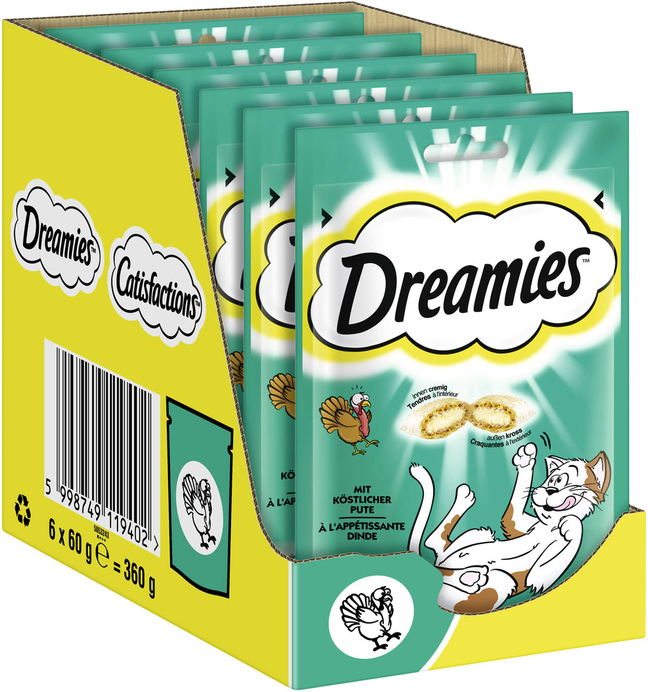 Dreamies - mit Pute 60g - 6 x 60g - 2