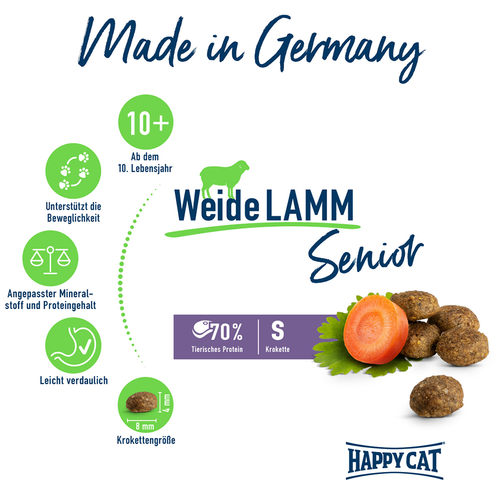 Happy Cat - Senior Weide Lamm - 1 x 1,3kg - 2