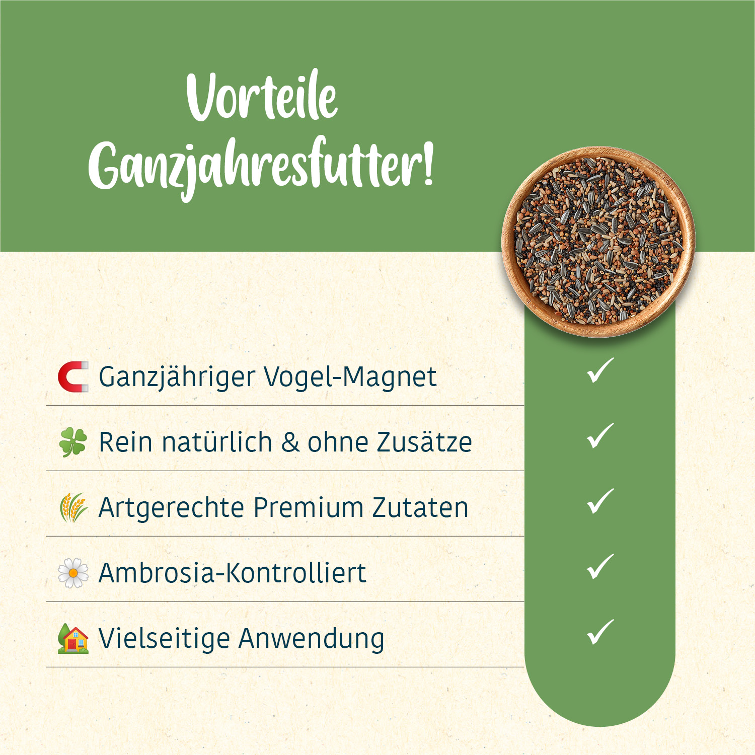 elles - Wildvogelfutter 1kg - 1 x 1kg - 4