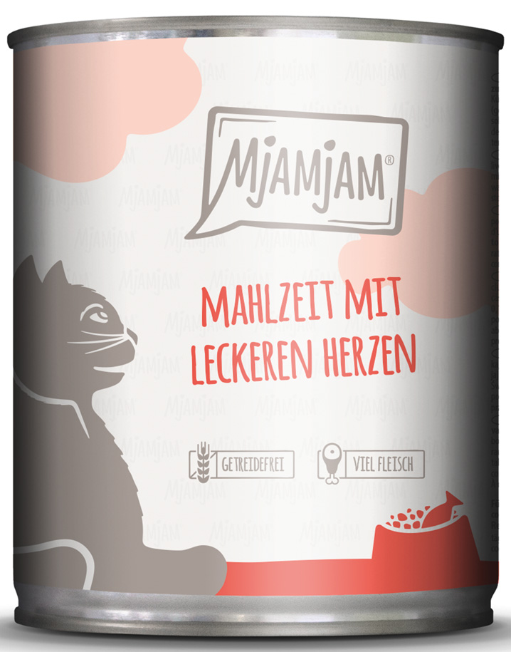 Mahlzeit mit leckeren Herzen