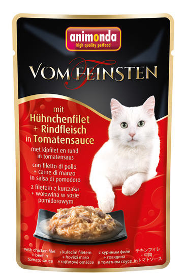mit Hühnchenfilet + Rindfleisch in Tomatensauce