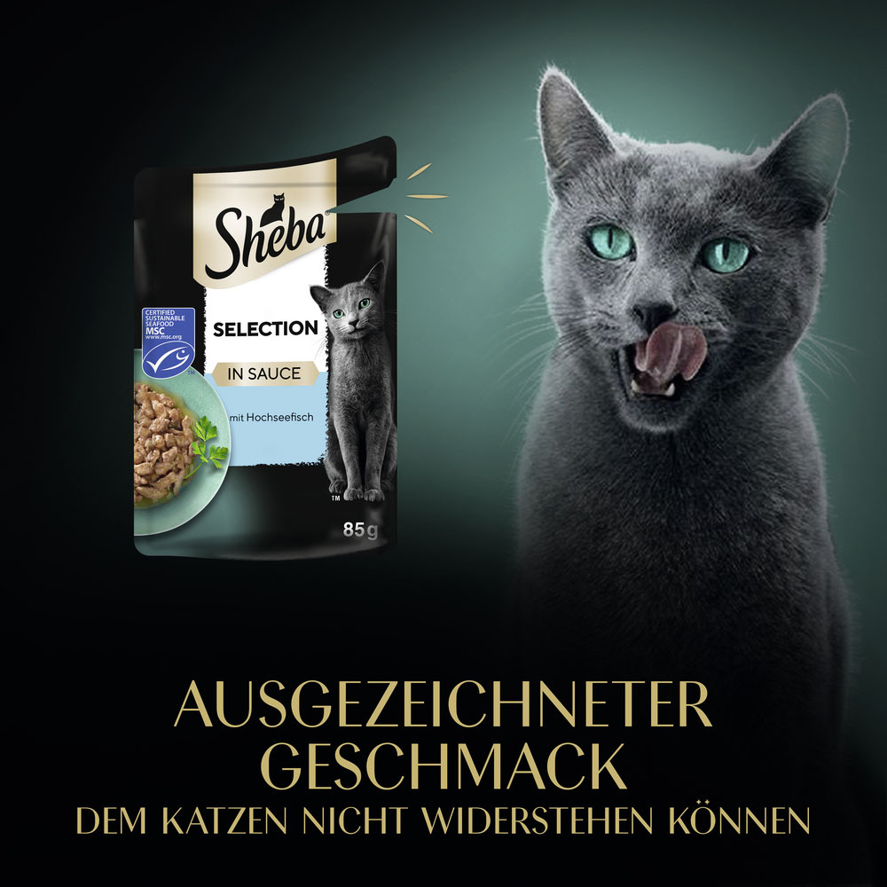 Sheba - Selection in Sauce mit Hochseefisch (MSC) - 28 x 85g - 10