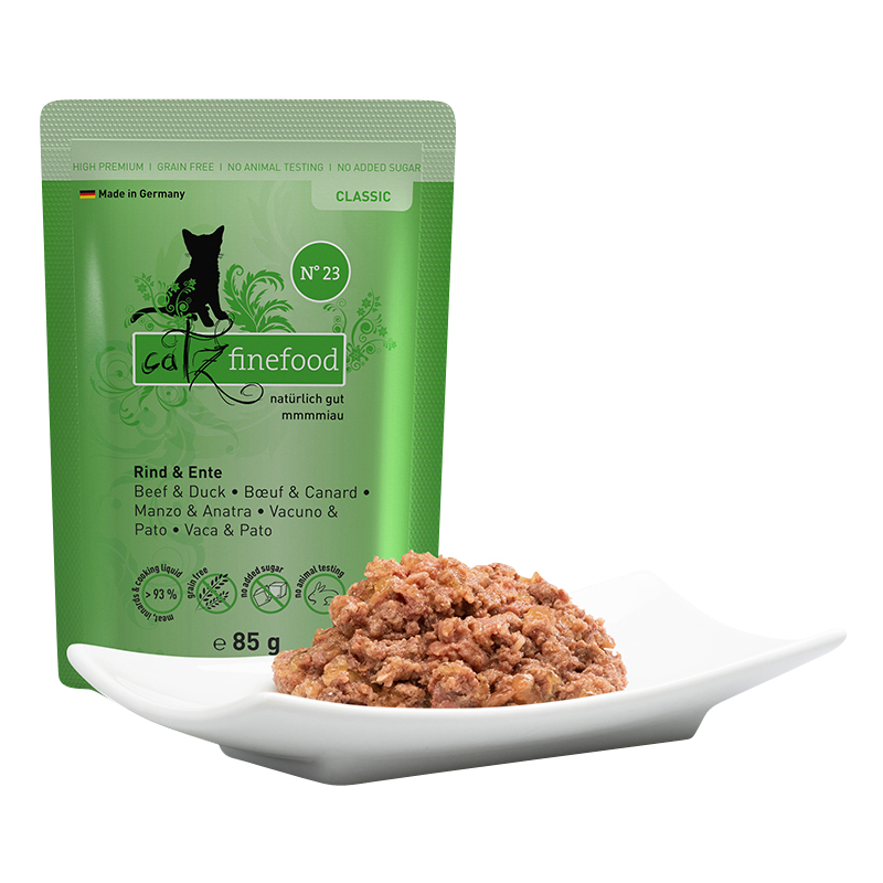 Catz Finefood - CLASSIC Rind & Ente - 16 x 85g - 3