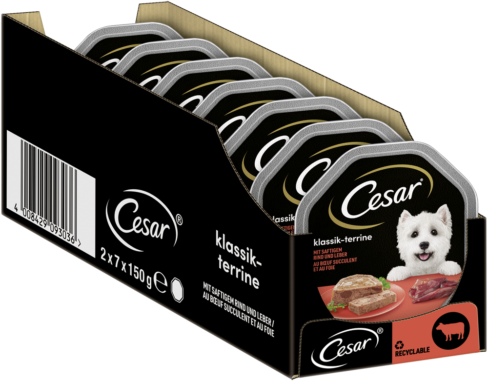 Cesar - Klassiker Rind & Leber - 14 x 150g - 2