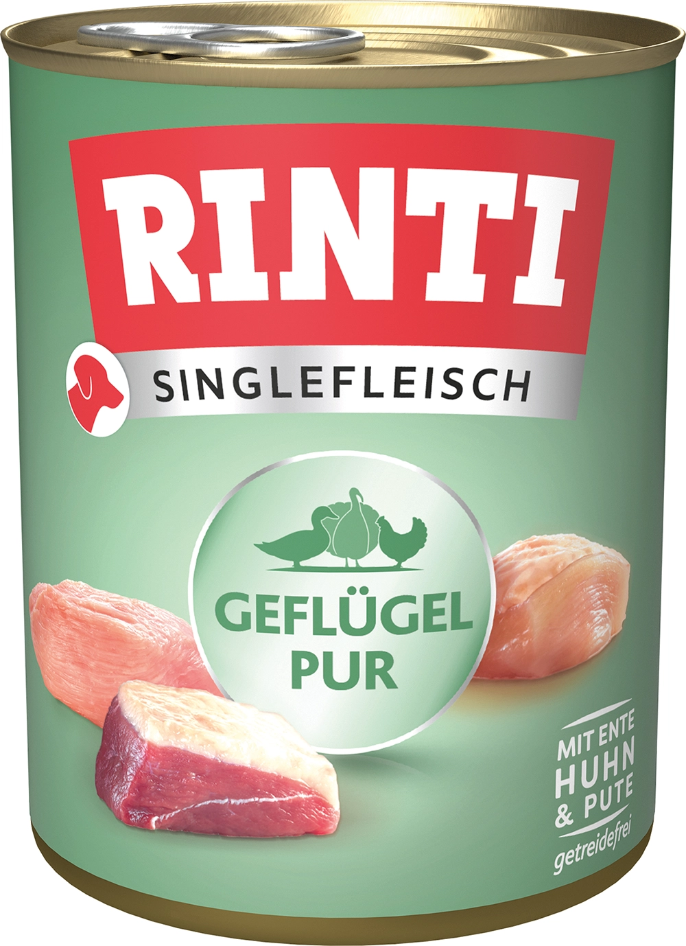 Rinti - Singlefleisch Exclusive Geflügel pur - 6 x 800g - 2