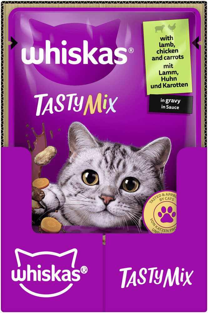 Whiskas - Whiskas Tasty Mix mit Lamm, Huhn und Karotten in Sauce - 28 x 85g - 3