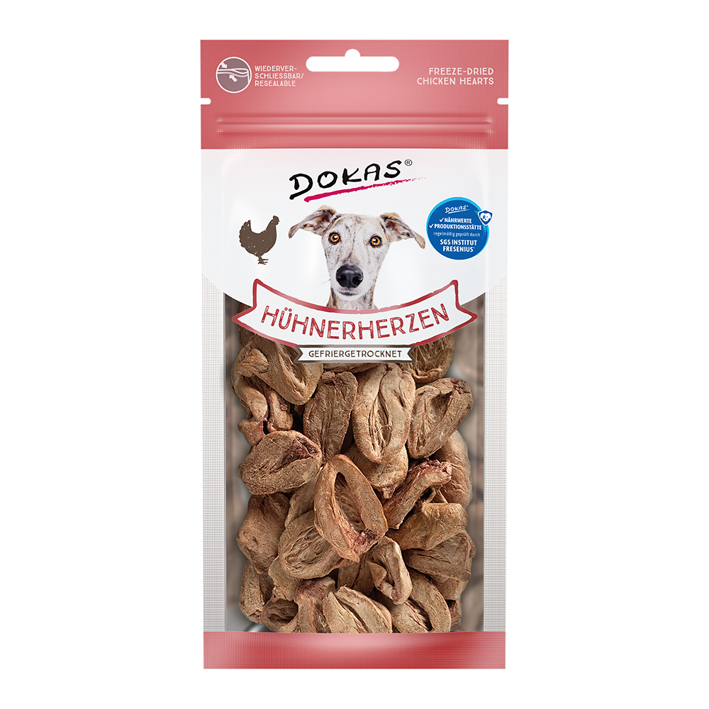 gefriergetrocknete Hühnerherzen