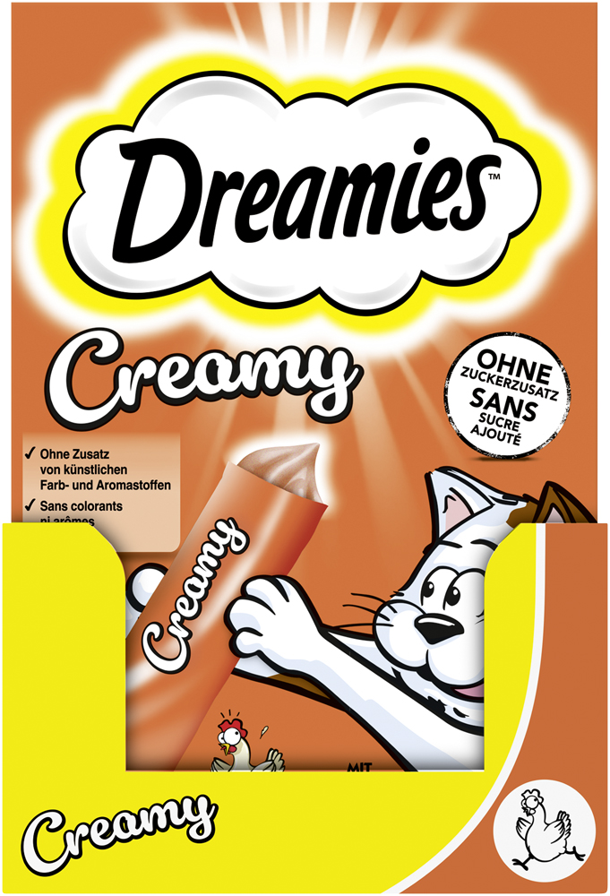 Dreamies - Creamy mit Huhn Multipack - 1 x 4X10g - 3