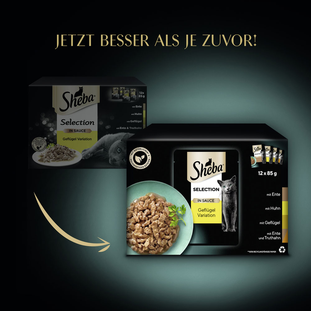 Sheba - MP Selection Geflügel Variation - 4 x 12X85g - 8