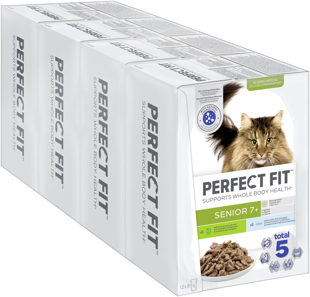 Perfect Fit - Multipack Senior 7+ mit Truthahn & Karotte - 1 x 12X85g - 3