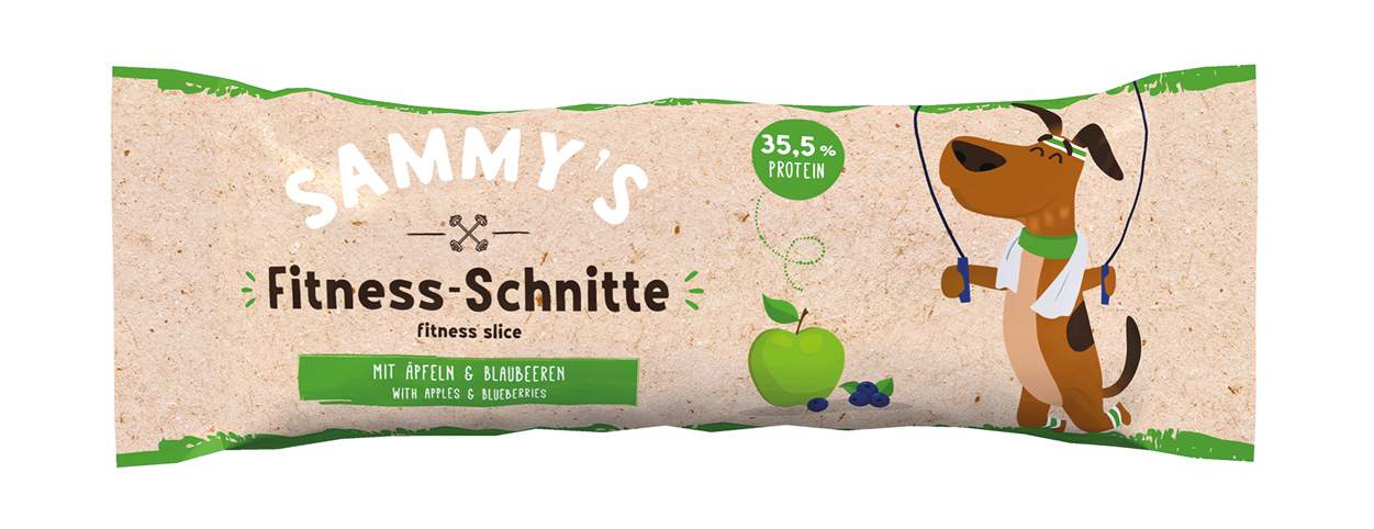 Fitness-Schnitte mit Äpfeln & Blaubeeren