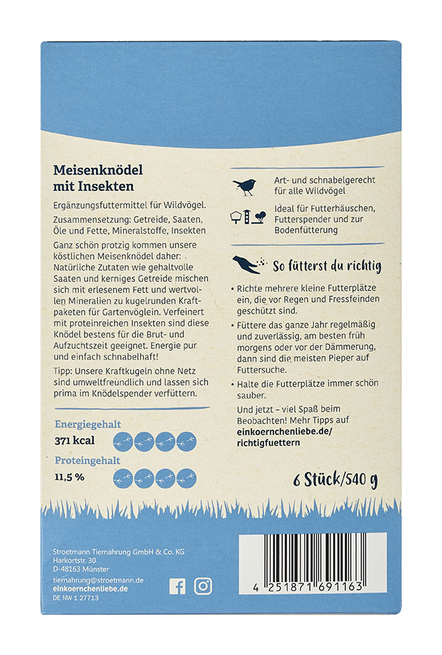 elles - Meisenknödel ohne Netz mit Insekten 6 Stück - 1 x 6 Stück - 2