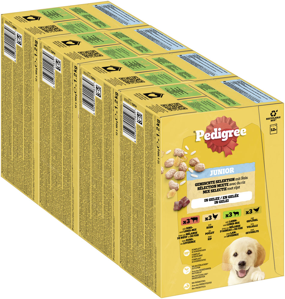 Pedigree - MP Junior in Gelee - 4 x 12X100g - 3