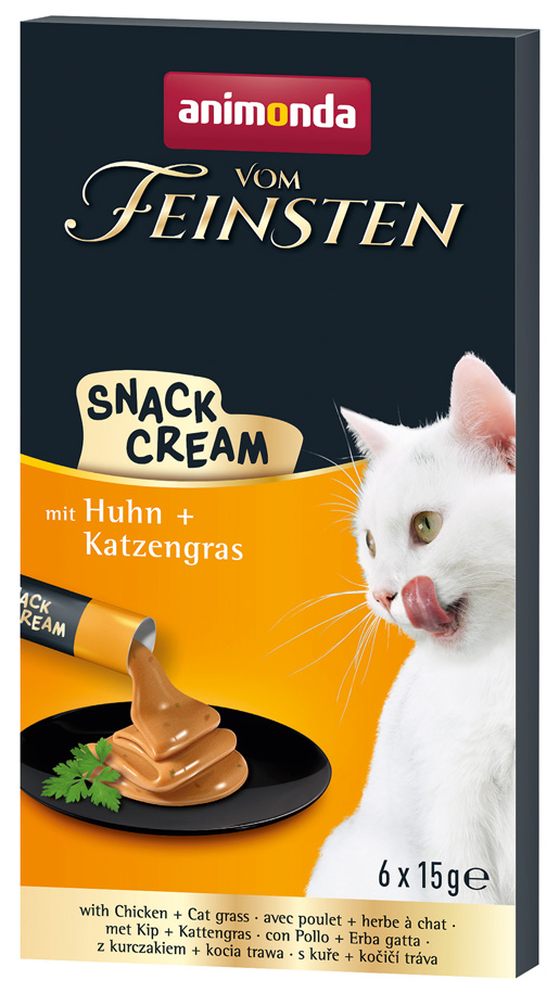 Snack Cream mit Huhn + Katzengras