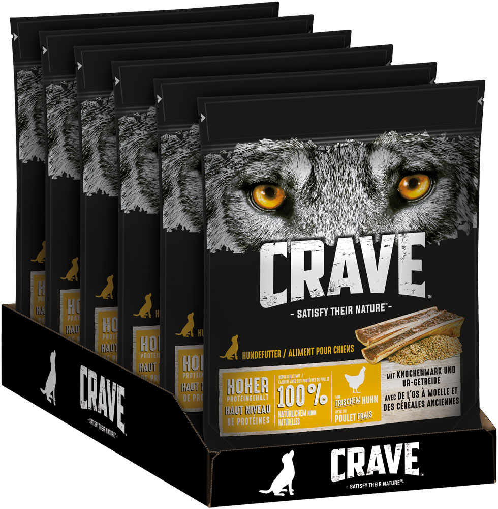 Crave - Adult Huhn mit Knochenmark & Urgetreide - 1 x 1kg - 3