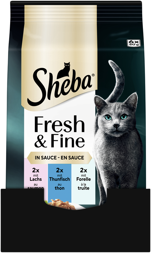 Sheba - Fresh & Fine Lachs, Thunfisch & Forelle - 6 x 6X50g - 3