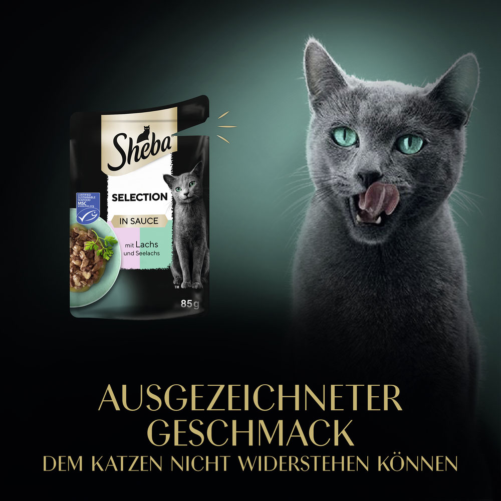 Sheba - Selection in Sauce mit Lachs & Seelachs (MSC) - 28 x 85g - 10