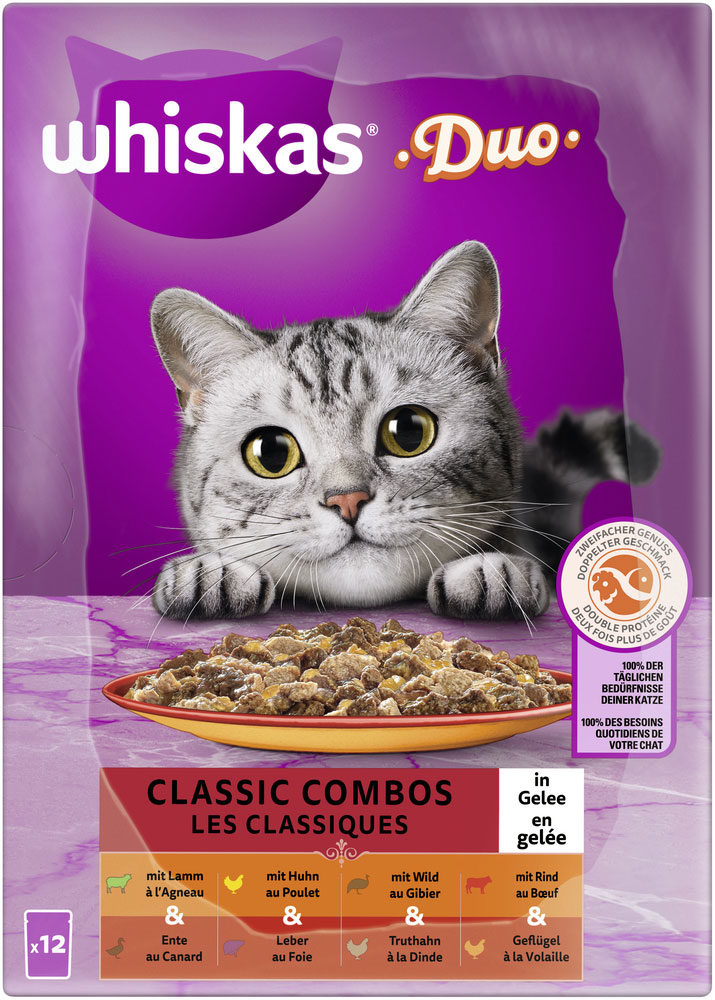 Whiskas - Whiskas Multipack DUO Classic Combos in Gelee - 1 x 12X85g - 5
