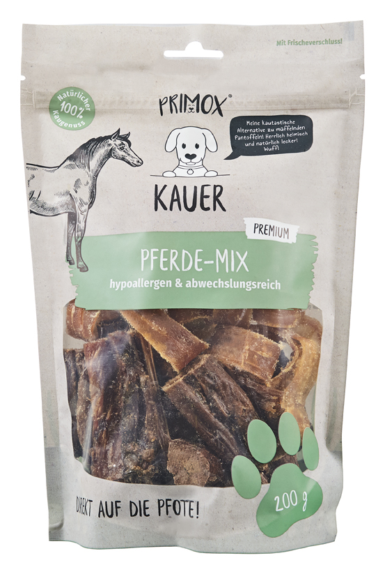 Primox Kauer Pferde-Mix 200 g im Beutelhypoallergen und abwechslungsreich