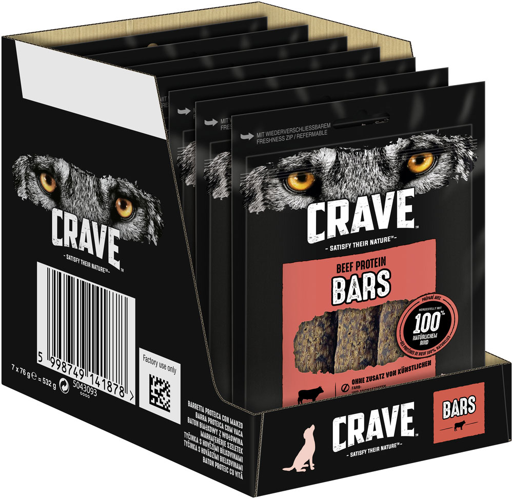 Crave - Protein Bar mit Rind - 1 x 76g - 3