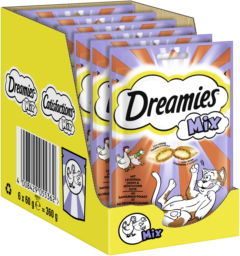 Dreamies - Mix Huhn&Ente 60g - 6 x 60g - 2