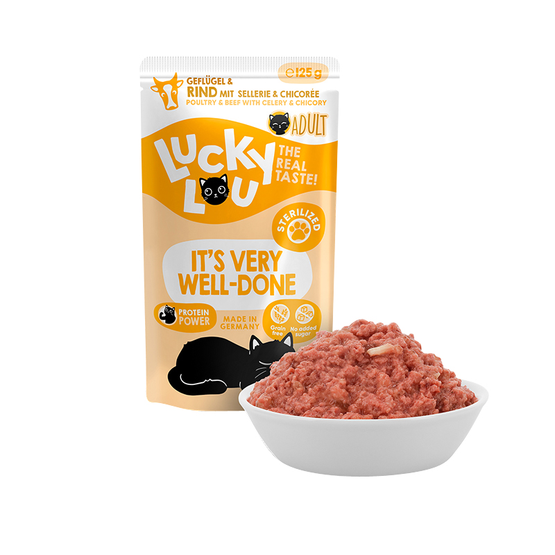 Lucky Lou - Sterilized Geflügel & Rind - 16 x 125g - 3