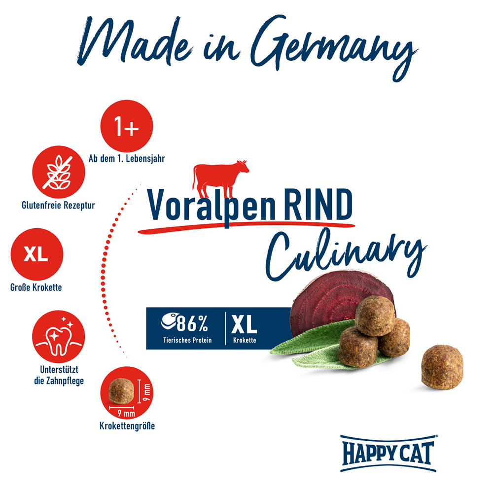 Happy Cat - Culinary Adult Voralpen Rind - 1 x 1,3kg - 2
