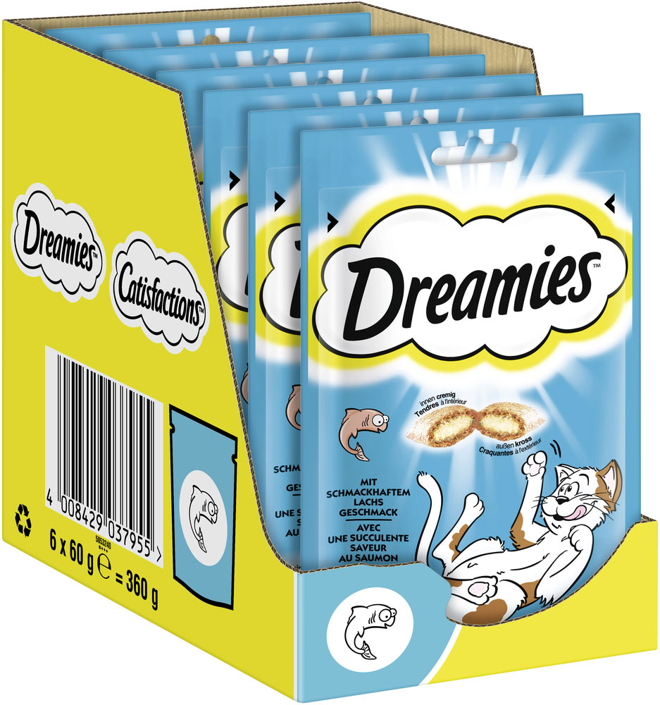 Dreamies - mit Lachs 60g - 6 x 60g - 2