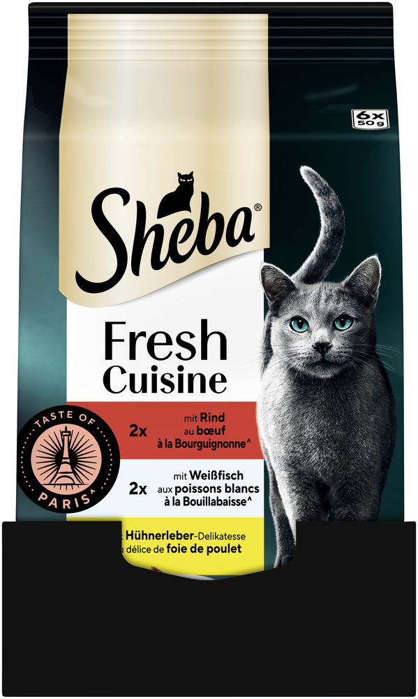 Sheba - Fresh Cuisine Rind, Weißfisch & Huhn - 6 x 6X50g - 3
