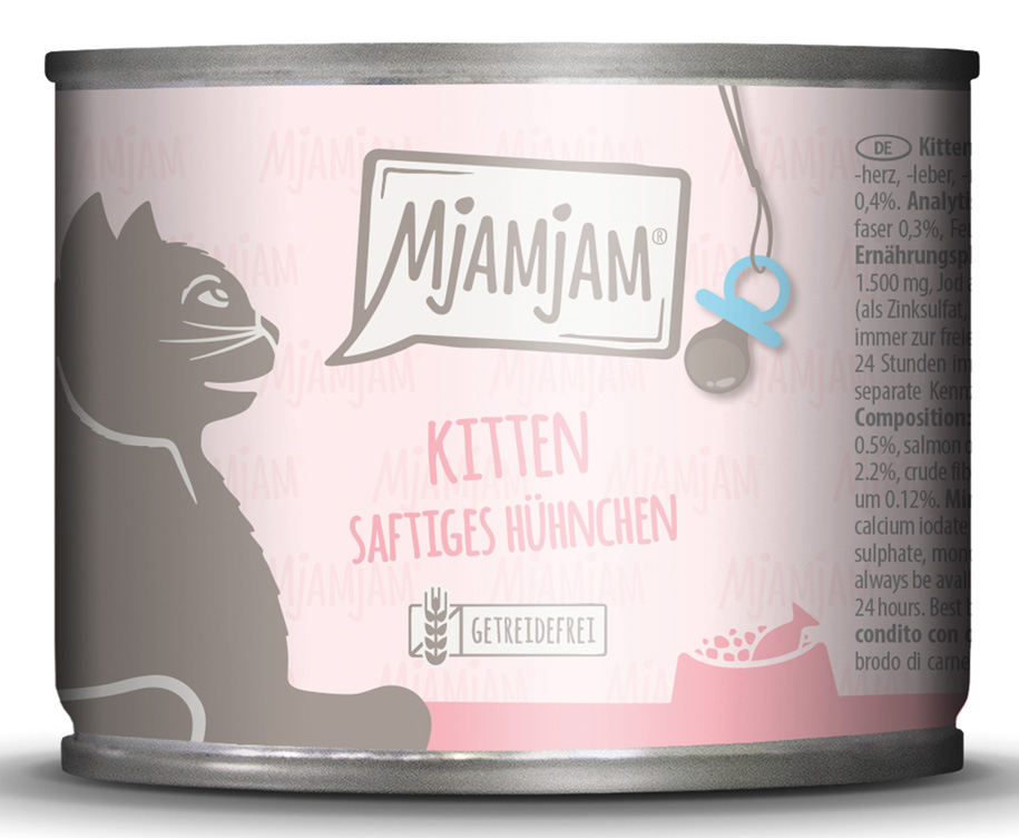 Kitten saftiges Hühnchen mit Lachsöl