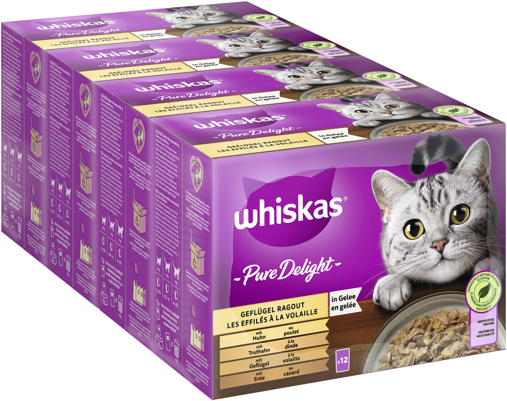 Whiskas - Whiskas Multipack Pure Delight Geflügel Ragout in Gelee - 1 x 12X85g - 2