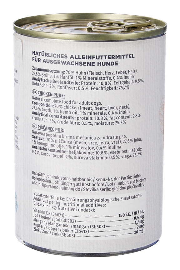 Primox - Hunde Nassfutter Huhn PUR 6 x 400G - 6 x 400g - 6