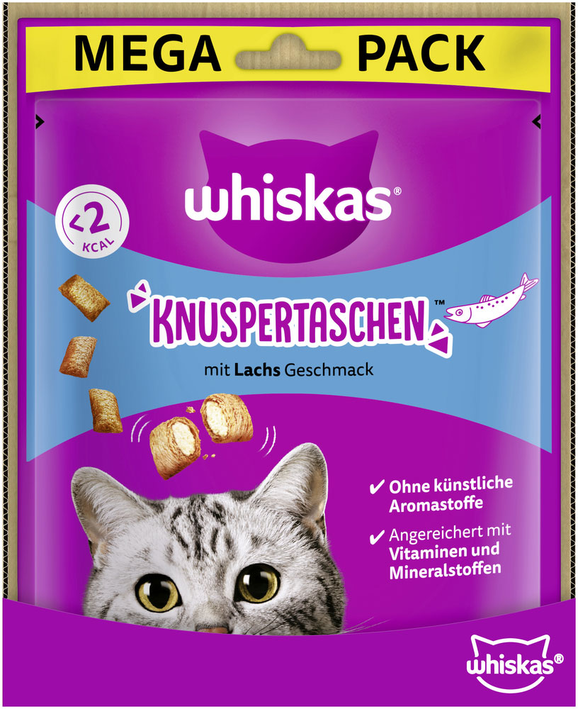 Whiskas - Knuspertaschen mit Lachs - 1 x 180g - 3