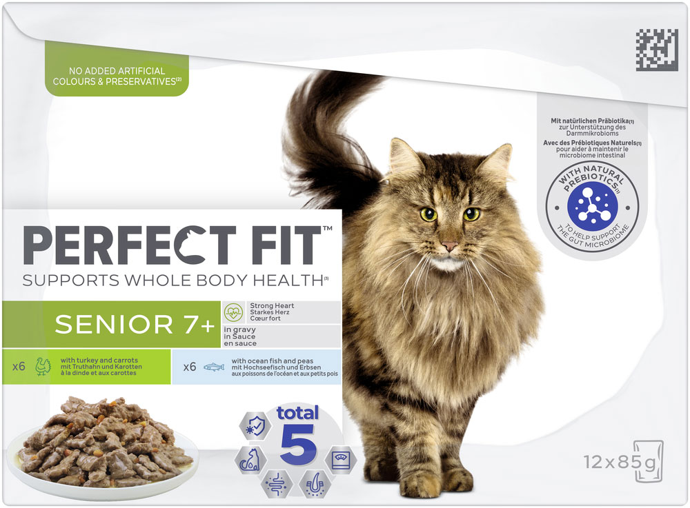 Perfect Fit - Multipack Senior 7+ mit Truthahn & Karotte - 1 x 12X85g - 4