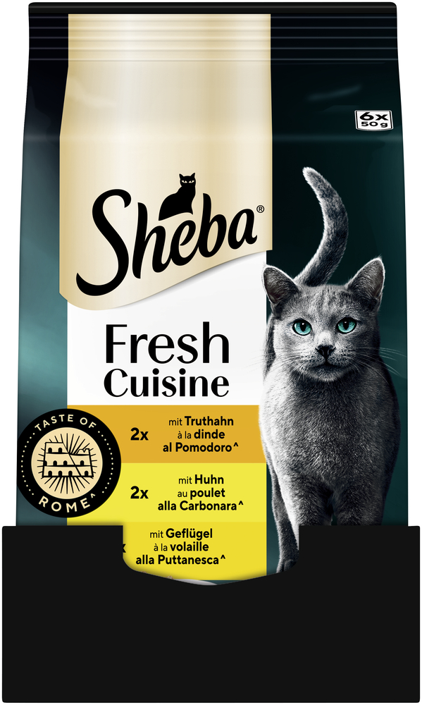 Sheba - Fresh Cuisine Truthahn, Huhn & Geflügel - 6 x 6X50g - 3