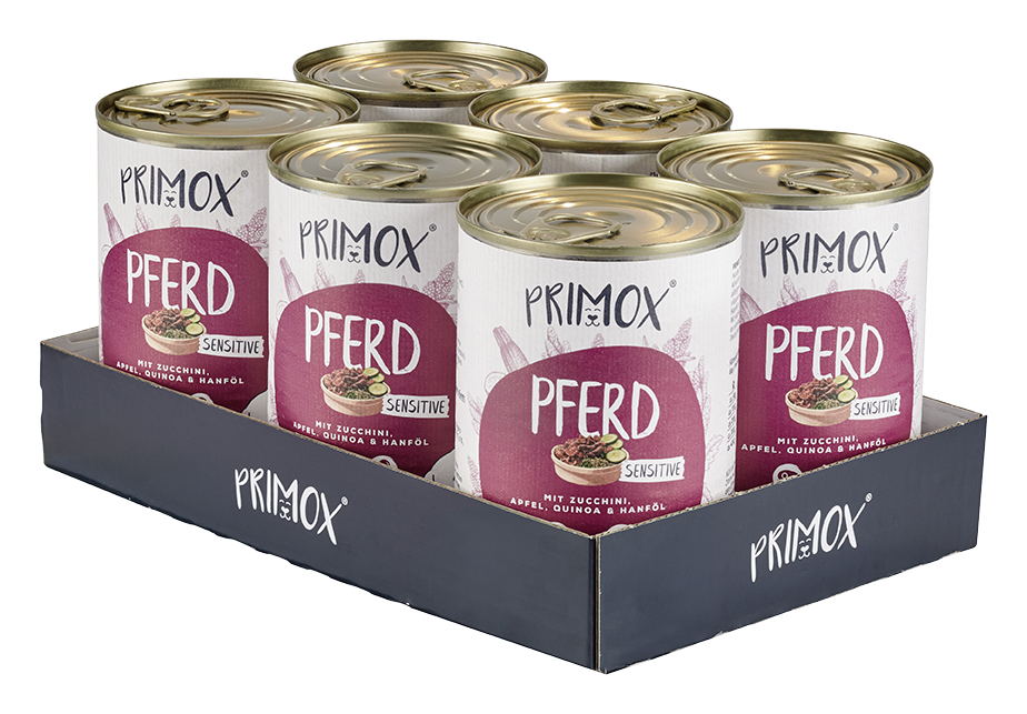 Primox - Hunde Nassfutter MENÜ mit Pferd 6 x 400G - 6 x 400g - 3
