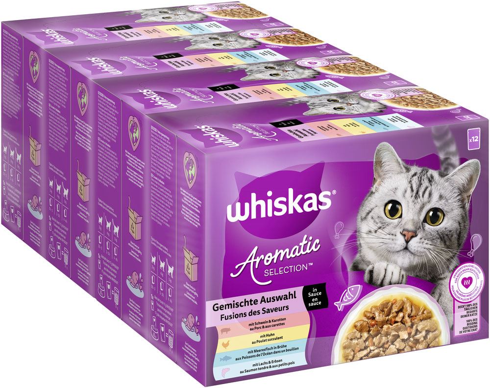 Whiskas - Whiskas Multipack 1+ Gemischte Auswahl in Gelee - 4 x 12X85g - 2