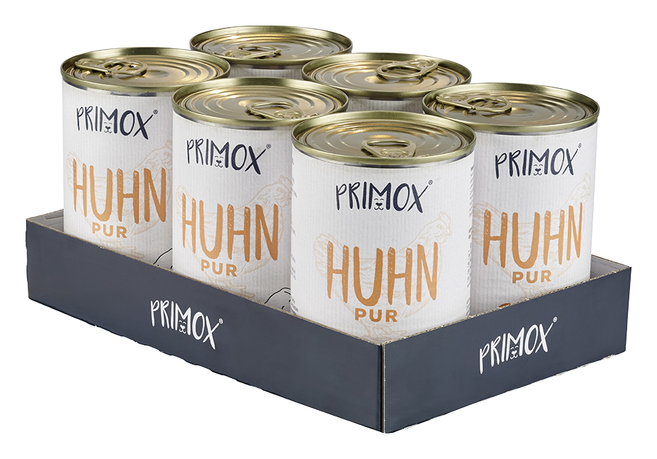 Primox - Hunde Nassfutter Huhn PUR 6 x 400G - 6 x 400g - 3